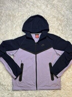 Nike Tech Woven Jacket Small Mens Windbreaker Blue/Purple